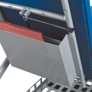 Sillón de Donación con Ruedas GIMA | Respaldo Regulable con Bomba de Gas, Reposapiés Extraíble, Tapizado Azul, Carga 150 kg | Ref. GM27561