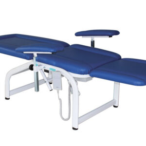 Sillón de Donantes Eléctrico GIMA | Regulación Sincronizada TR/RTR, Respaldo en Trendelenburg, Tapizado Azul, Carga 150 kg | Ref. GM27563