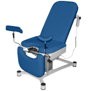 Sillón de Ginecología Eléctrico Maya GIMA | Respaldo y Portapiernas Motorizados, Color Azul | Ref. GM44300