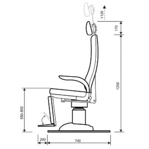 Sillón ORL Eléctrico NEW OTO P/V GIMA | Con Reposacabezas, Elevación con Pedal, Respaldo -5° a +90°, Giro 360° y Carga 150 kg | Ref. GM27545