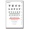 SNELLEN OPTOMETRIC CHART - 3 m - 23x35.5 cm