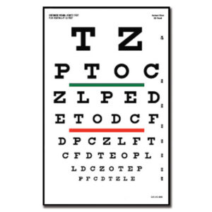 SNELLEN OPTOMETRIC CHART - 6 m - 23x35.5 cm