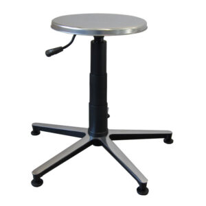 STOOL - s/s seat, aluminium base with feet