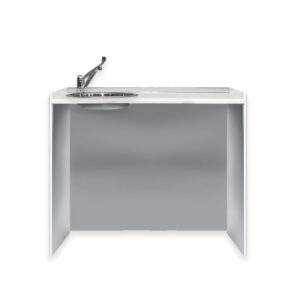 Superficie de Trabajo Móvil 106 cm con Lavabo a la Derecha | Worktop Clínico GIMA (Ref. 45420)
