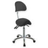 Taburete Ergo con respaldo y asiento tipo silla de montar – GIMA | Altura regulable 63-83 cm | Ref. GM45260