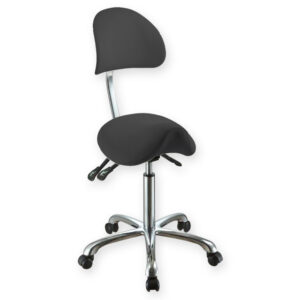 Taburete Ergo con respaldo y asiento tipo silla de montar – GIMA | Altura regulable 63-83 cm | Ref. GM45260