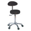 Taburete médico con respaldo y asiento acolchado de skai Ø 34 cm | Altura regulable 55-75 cm | GIMA (Refs. GM45240, GM45241, GM45242, GM45245, GM45246)