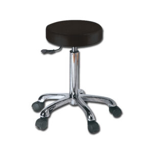 Taburete médico de polipiel con asiento acolchado Ø 34 cm y altura regulable de 55 a 75 cm | GIMA | Ref. GM45230-F