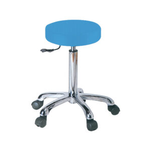 Taburete médico de polipiel con asiento acolchado Ø 34 cm y altura regulable de 55 a 75 cm | GIMA | Ref. GM45230-F