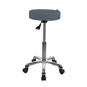 Taburete médico de polipiel con asiento acolchado Ø 34 cm y altura regulable de 55 a 75 cm | GIMA | Ref. GM45230-F