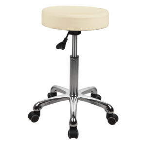 Taburete médico de polipiel con asiento acolchado Ø 34 cm y altura regulable de 55 a 75 cm | GIMA | Ref. GM45230-F
