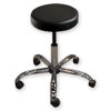 Taburete Médico Giratorio GIMA STOOL 1 – Asiento Acolchado de Polipiel Ignífuga Ø 33 cm, Altura Regulable 47–57 cm, Base Metálica con 5 Ruedas (Ref. 45200)