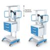 Medical equipment cart APAR-2 AR120-2 with electric height adjustment