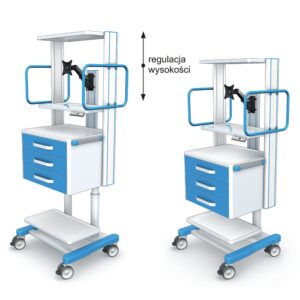 Medical equipment cart APAR-2 AR120-2 with electric height adjustment