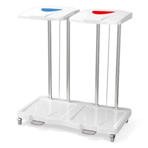 Waste and dirty linens trolley of MB series MB2-02 lids with markings for segregation