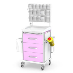 Medical cart VITAL series – anaesthetic version (AVIT) type: AVIT-30 AVIT-30R-B(ABS3)S(ST)F(ST)P(ABS3)-0000-K12.3-W