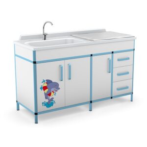 Baby nursing stations AGATKA Module AB with modules on a combited frame