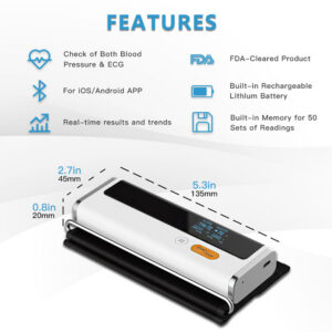 Tensiómetro de Brazo GIMA ARMFIT+ con ECG – Monitor Oscilométrico de Presión Arterial con Registro Electrocardiográfico y Bluetooth 4.0 (Ref. 35198)