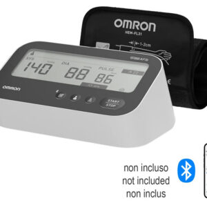 Tensiómetro de Brazo Omron M4 Connect AFib (HEM-7196T1-FLE) | Monitor Oscilométrico con Detección de Fibrilación Auricular, Manguito Intelli Wrap 360° (22-42 cm), Bluetooth y App Omron Connect