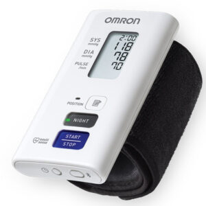 Tensiómetro de Muñeca Omron NightView (HEM-9601T-E3) – Monitor Automático de Presión Arterial con Medición Nocturna Programada, Detección de Latido Irregular y Conectividad Bluetooth con App OMRON Connect
