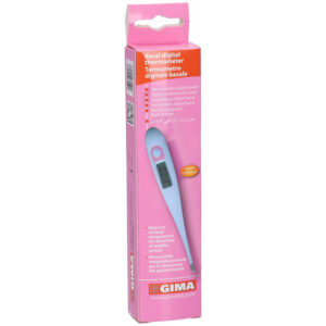 Termómetro Basal Digital GIMA °C con Caja de Plástico y 2 Decimales – Ref. 25608 (SKU GM25608)