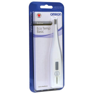 Termómetro Digital OMRON Eco Temp Basic (MC-246-E) — Oral, Axilar y Rectal, Resistente al Agua y con Memoria | Ref. GIMA 25603
