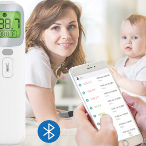 Termómetro infrarrojo Bluetooth de frente y oído GIMA – 3 en 1 (frente, oído, objeto y líquido) · Ref. 25615