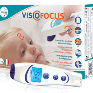 Termómetro infrarrojo sin contacto VisioFocus® de GIMA – Medición en la frente con proyección de temperatura (Ref. 25573, clase II A)