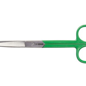 Tijeras de enfermería rectas de acero inoxidable con clip para cinturón – Punta roma/afilada – 14 cm (GIMA)