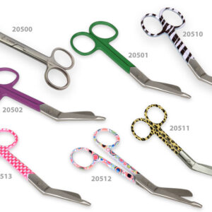 Tijeras de enfermería rectas de acero inoxidable con clip para cinturón – Punta roma/afilada – 14 cm (GIMA)