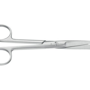 Tijeras Quirúrgicas Aesculap Rectas – Puntas Filo y Roma (sharp/blunt) – 16.5 cm (6 1/2") – Acero Inoxidable Reutilizable – Ref. BC326R – Instrumental de Quirófano