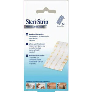 Tiras de Cierre Cutáneo Adhesivo Estériles 3M™ Steri-Strip™ Reforzadas – Sutura de Aproximación para Heridas e Incisiones (GM25270)