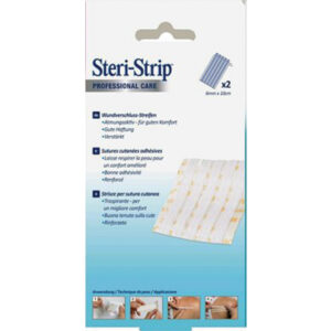 Tiras de Cierre Cutáneo Adhesivo Estériles 3M™ Steri-Strip™ Reforzadas – Sutura de Aproximación para Heridas e Incisiones (GM25270)