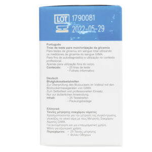 Tiras Reactivas de Glucosa para Glucómetro Gima Glucose Monitor | Ref. 24118 | Caja de 25 uds.