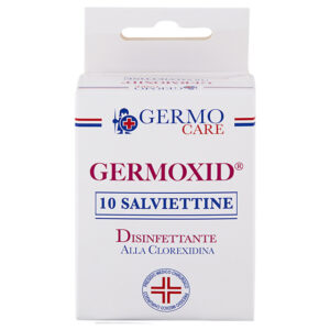 Toallitas Desinfectantes de Piel con Clorhexidina GERMOXID GIMA – Caja de 10 toallitas (Unidad de venta: 12 cajas) | Ref. 36634