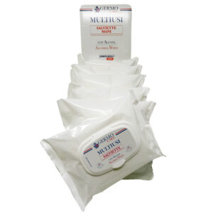 Toallitas Multiusi Hand Wipes Desinfectantes de Manos GIMA – Solución Hidroalcohólica 70% Vol. Alcohol Etílico · Flowpack 20 uds (Ref. 36658)