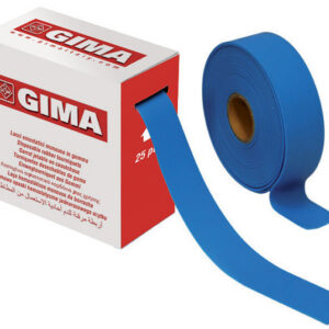 Torniquete de cinta desechable sin látex en TPE, precortado 45 x 2,5 cm – Caja de 25 uds | GIMA (Ref. 37515)