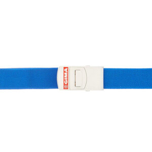 Torniquete hemostático FAST GIMA – Autoajustable con liberación rápida, 40,5 x 3 cm | Libre de látex azul claro, rojo y verde (Refs. 25726, 25727, 25728)