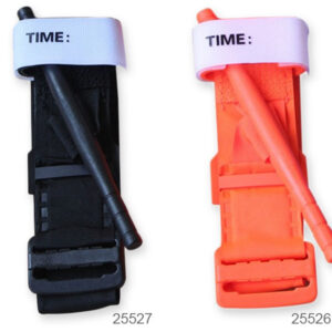 Torniquete hemostático militar GIMA – 95 x 4 cm, aplicación con una mano, desechable | Naranja (Ref. 25526) y Negro (Ref. 25527)
