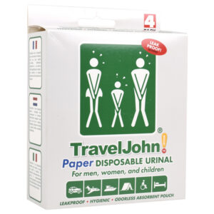 TRAVELJOHN PAPER DISPOSABLE URINAL 800cc