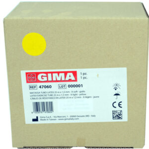 Tubo de Ejercicio de Látex GIMA – Banda Elástica de Resistencia 25 m, 5 Niveles (1,5–3,5 mm)
