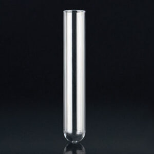 Tubo de ensayo de poliestireno graduado 13x75 mm (5 ml) cilíndrico sin borde | Caja de 4.000 uds | GIMA 37903