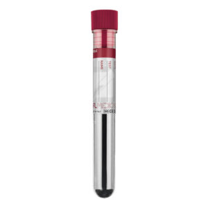 Tubo de Ensayo Estéril 5 ml Cilíndrico 12 x 86 mm en Poliestireno con Tapón Rojo | GIMA Ref. 37923 | Caja 3000 uds.