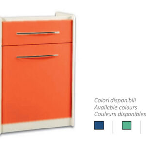 Unidad Móvil con Lavabo GIMA Mobile Space GE4LP 49 cm | Mueble Técnico Rodante para Consulta Médica, Fisioterapia y Estética | Blanco