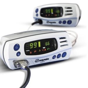 Pulsioxímetro de mesa Nonin N-7500FO con conexión fibra óptica para resonancia magnética, monitor SpO2 seguro sin interferencias RF