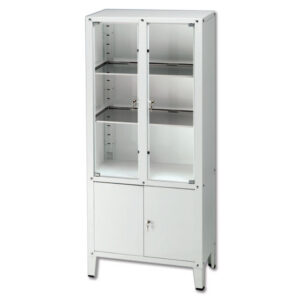 VALUE CABINET - 4 hinged doors - tempered glass