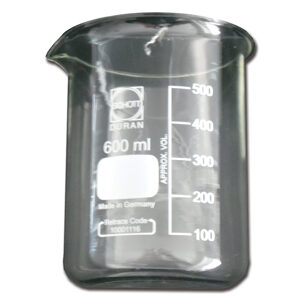 Vaso de Vidrio 600 ml para Limpieza por Ultrasonidos Branson – Ref. GIMA 35541