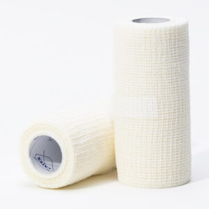 Venda cohesiva elástica sin látex GIMA 4 m × 8 cm – Fijación de apósitos y vendajes sin clips (Ref. GM59201)