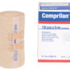 Venda compresiva corto estirable COMPRILAN® 5 m x 10 cm – Algodón 100 %, color carne, sin látex (Ref. GIMA 59152 / BSN 01028-00)