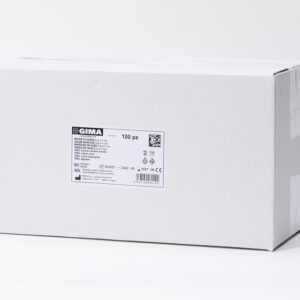Venda de gasa de algodón hidrófilo 100% – 5 m x 5 cm – Caja de 100 unidades – GIMA (Ref. 34844)